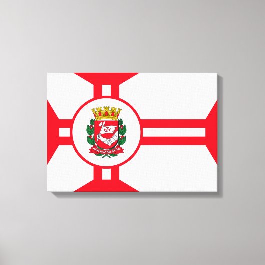 Die Flagge der Stadt São Paulo Leinwanddruck (Vorderseite)