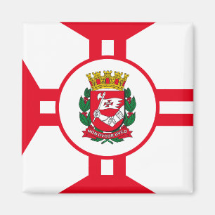 Die Flagge der Stadt São Paulo Magnet