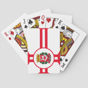 Die Flagge der Stadt São Paulo Spielkarten