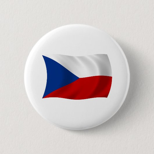 Die Flagge der Tschechischen Republik Knopf Button (Vorderseite)