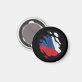Die Flagge der Tschechischen Republik Magnet (Vorderseite/Rückseite)
