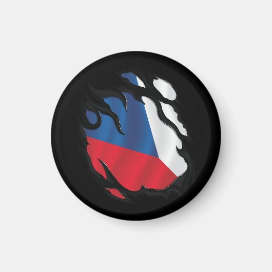 Die Flagge der Tschechischen Republik Magnet (Vorne)