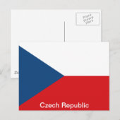 Die Flagge der Tschechischen Republik Postkarte (Vorne/Hinten)