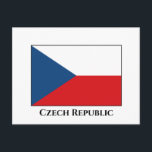 Die Flagge der Tschechischen Republik Postkarte<br><div class="desc">Anpassbare World Flag Produkte - Bitte ändern Sie den Text.</div>