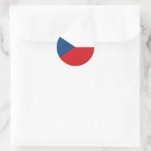 Die Flagge der Tschechischen Republik Runder Aufkleber (Tasche)