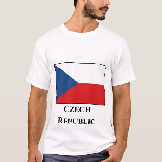 Die Flagge der Tschechischen Republik T-Shirt (Vorderseite)