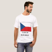 Die Flagge der Tschechischen Republik T-Shirt (Vorne ganz)