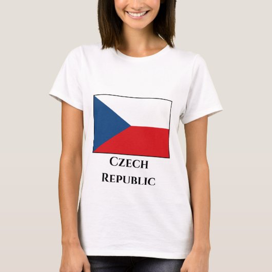 Die Flagge der Tschechischen Republik T-Shirt (Vorderseite)