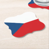 Die Flagge der Tschechischen Republik Untersetzer (angewinkelt)