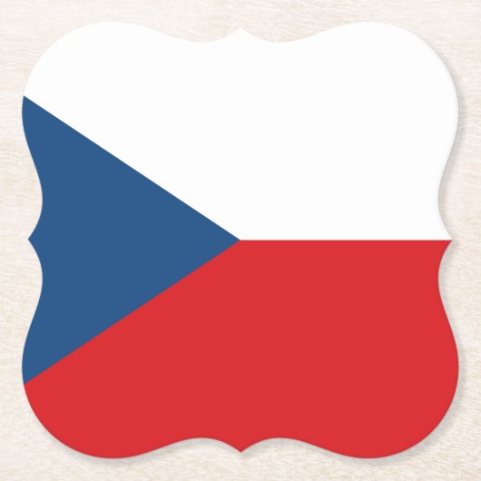 Die Flagge der Tschechischen Republik Untersetzer (Vorderseite)