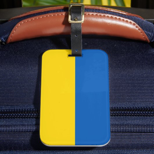 Die Flagge der Ukraine Gepäckanhänger (Vorderseite Insitu 2)