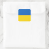 Die Flagge der Ukraine Quadratischer Aufkleber (Tasche)