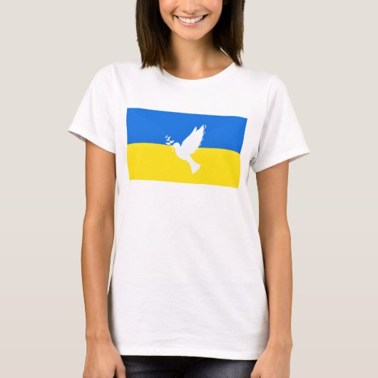 Die Flagge der Ukraine unterstützt die Freiheit de T-Shirt (Vorderseite)