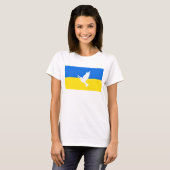 Die Flagge der Ukraine unterstützt die Freiheit de T-Shirt (Vorne ganz)