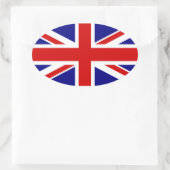 Die Flagge der Union Ovaler Aufkleber (Tasche)