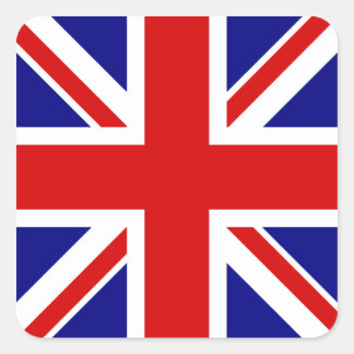 Die Flagge der Union Quadratischer Aufkleber
