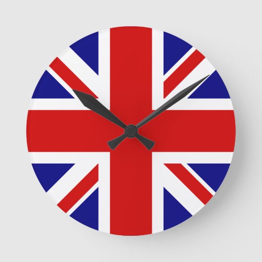 Die Flagge der Union Runde Wanduhr (Vorderseite)