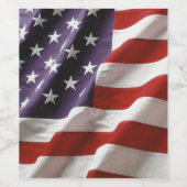 Die Flagge der USA - Alte Herrlichkeit Weinetikett (Einzelnes Label)
