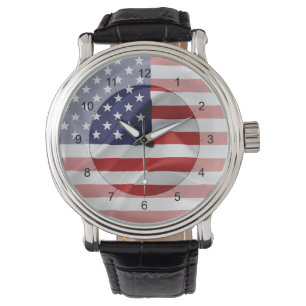 Die Flagge der USA Armbanduhr