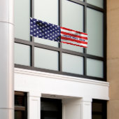 Die Flagge der USA. Banner (Äußeres Gebäude)