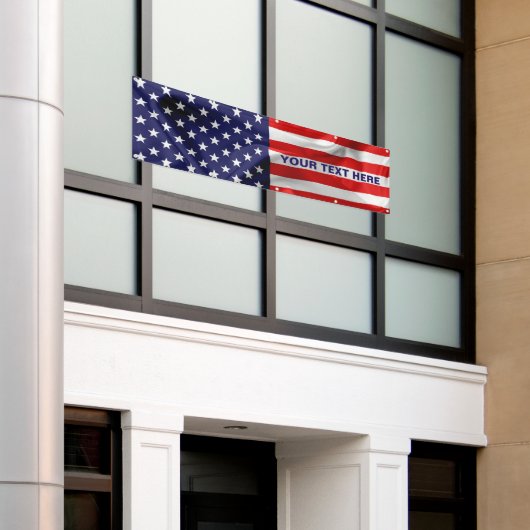 Die Flagge der USA. Banner (Äußeres Gebäude)