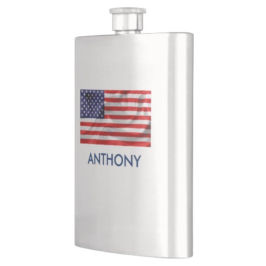 Die Flagge der USA Flachmann (Links)