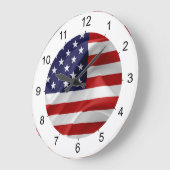 Die Flagge der USA Große Wanduhr (Winkel)