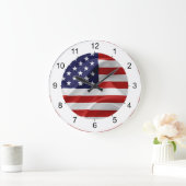 Die Flagge der USA Große Wanduhr (Zuhause)