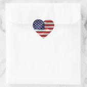 Die Flagge der USA Herz-Aufkleber (Tasche)