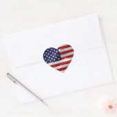 Die Flagge der USA Herz-Aufkleber (Umschlag)