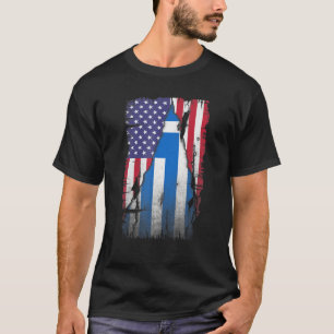 Die Flagge der USA in Griechenland hat den griechi T-Shirt