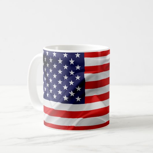 Die Flagge der USA Kaffeetasse (Vorderseite Links)