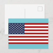 Die Flagge der USA Postkarte (Vorne/Hinten)