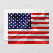 Die Flagge der USA Postkarte (Vorne/Hinten)