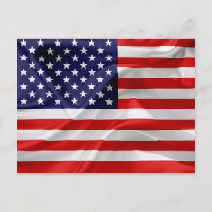 Die Flagge der USA Postkarte