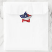 Die Flagge der USA Stern-Aufkleber (Tasche)