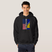 Die Flagge der USA und Bosnien und Herzegowina als Hoodie (Vorne ganz)