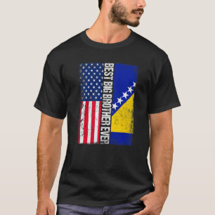 Die Flagge der USA und Bosnien und Herzegowina als T-Shirt