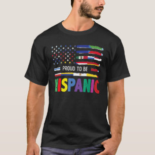 Die Flagge der USA und Lateinamerikas ist stolz au T-Shirt