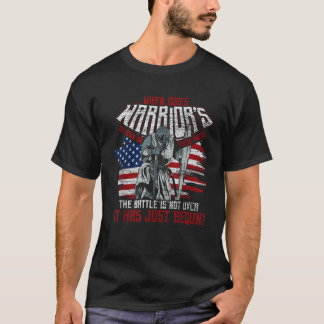 Die Flagge der USA, wenn die Krieger der Götter in T-Shirt