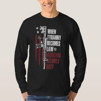 Die Flagge der USA, wenn Tyrannei Gesetz wird, leu T-Shirt