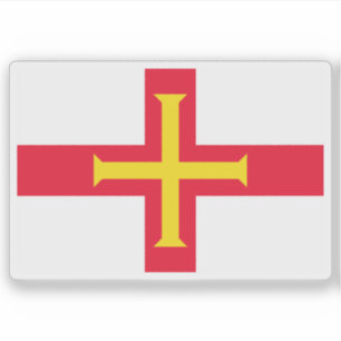 Die Flagge der Vogtei Guernsey, Britische Krone Aufkleber