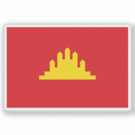 Die Flagge der Volksrepublik Kampuchea, Kambodscha Aufkleber