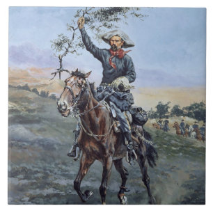 "Die Flagge des Friedens" von Frederic Remington Fliese
