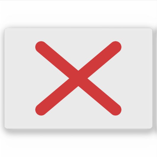 Die Flagge des Königreichs Kongo (Angola) Aufkleber (Vorderseite)