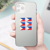 Die Flagge des Philippines Collection-Packs mit 6 Aufkleber (Telefon)