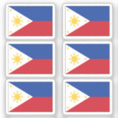 Die Flagge des Philippines Collection-Packs mit 6 Aufkleber (Vorderseite)