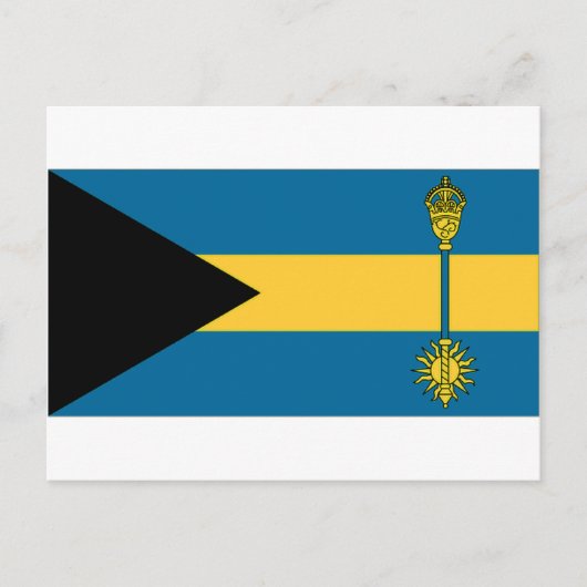 Die Flagge des Premierministers von Bahamas Postkarte (Vorderseite)