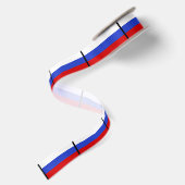 Die Flagge des Russen Satinband (Rückseite)