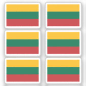 Die Flagge des Sammelpackers von Litauen mit 6 Aufkleber (Vorderseite)